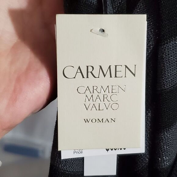 Carmen Marc Valvo | Black and Silver Chevron Pattern Sweater | Size 3X | NWT - Picture 3 of 5